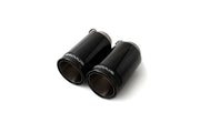tail pipe set L/R each 4 tail pipes Ø 98 mm Street Race Black Chrome, with adjustable spherical clamp connection