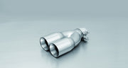 2 tail pipes Ø 76 mm straight