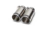 tail pipe set 2 tail pipes Ø 84 mm Street Race, with adjustable spherical clamp connection