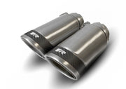 tail pipe set 2 tail pipes Ø 84 mm Carbon Race, with adjustable spherical clamp connection
