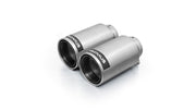 tail pipe set L/R each 1 tail pipe Ø 98 mm Street Race, polished, with adjustable spherical clamp connection