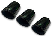 3 stainless steel tail pipe Ø 102 mm angled, rolled edge, Black Chrome, with adjustable spherical clamp connection
