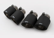 tail pipe set L/R consisting of 4 Carbon tail pipes Ø 102 mm angled/angled, Titanium internals, with adjustable spherical clamp connection
