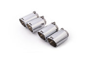 tail pipe set L/R consisting of 4 tail pipes Ø 102 mm angled, with adjustable spherical clamp connection