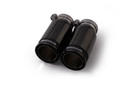 tail pipe set Black Stainless steel L/R consisting of 4 tail pipes Ø 84 mm Street Race Black Chrome, with adjustable spherical clamp connection