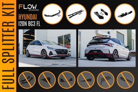FLOW Designs  i20 N BC3 Facelift - Full Lip Splitter Set - MODE Auto Concepts