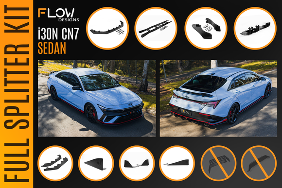 CN7 V2 i30N Sedan FL 2024 Full Lip Splitter Set - MODE Auto Concepts