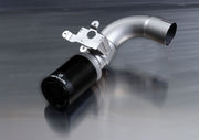 L/R tip set with integrated valve, 2x Ø 84 mm Street Race tips Black Chrome