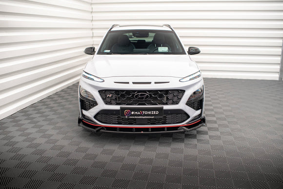 Maxton Design Front Splitter for V.1 Hyundai Kona N Mk1