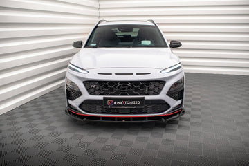 Maxton Design Front Splitter for V.2 Hyundai Kona N Mk1