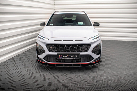 Maxton Design Front Splitter for V.2 Hyundai Kona N Mk1