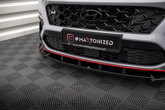 Maxton Design Front Splitter for V.2 Hyundai Kona N Mk1