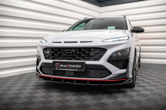 Maxton Design Front Splitter for V.2 Hyundai Kona N Mk1