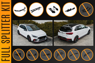FLOW Designs  i30N Hatch PDE V6 FL2 2025 Full Lip Splitter Set - MODE Auto Concepts
