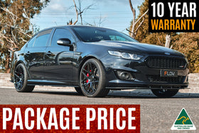 FLOW Designs  Falcon FGX Full Lip Splitter Set (TEXTURED BLACK) - MODE Auto Concepts