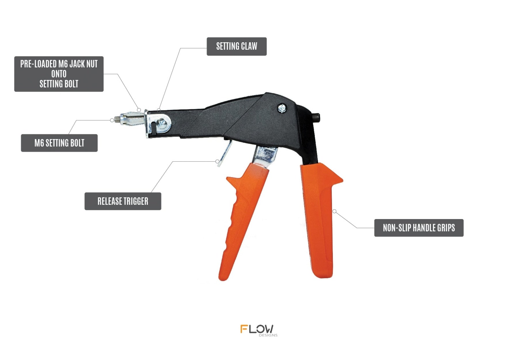 FLOW Designs  Heavy Duty Jack Nut Setting Gun - MODE Auto Concepts