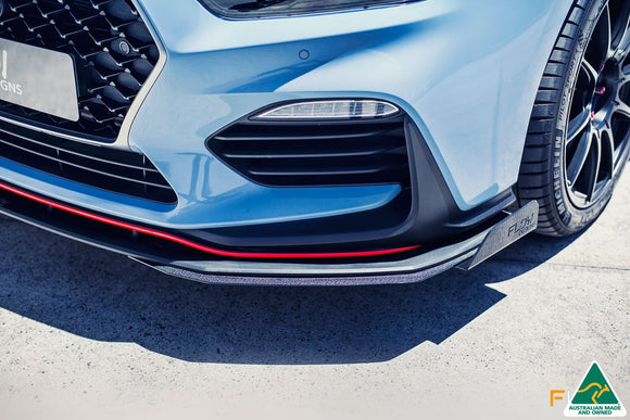 FLOW Designs  i30N Fastback PD Front Lip Splitter & Reinforcement Brackets - MODE Auto Concepts