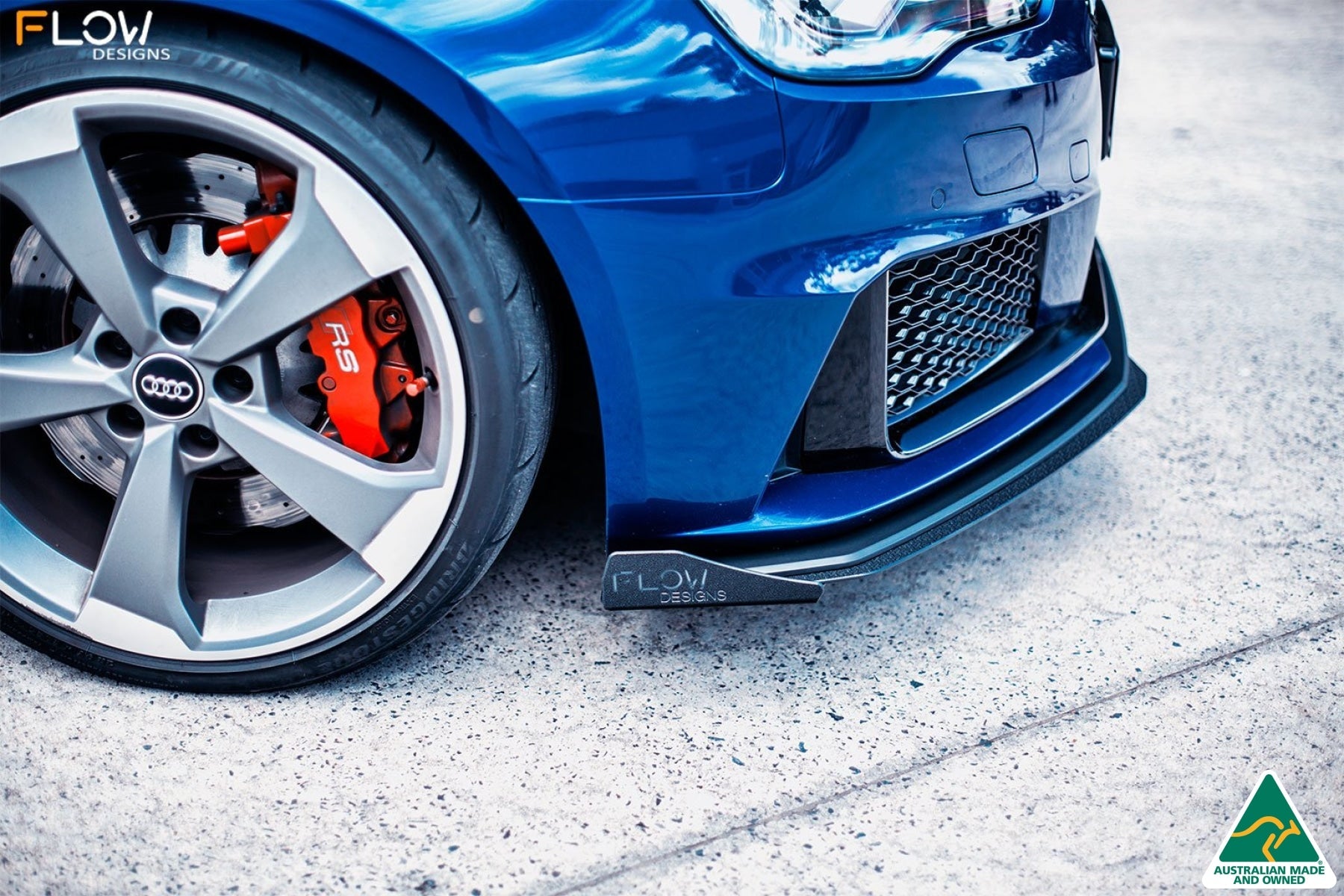 FLOW Designs  RS3 8V Sportback (Pre-Facelift) Front Lip Splitter V3 - MODE Auto Concepts