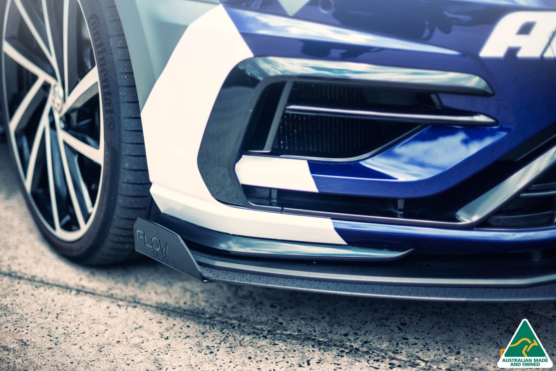 FLOW Designs  MK7.5 Golf R Front Lip Splitter Winglets (Pair) - 0