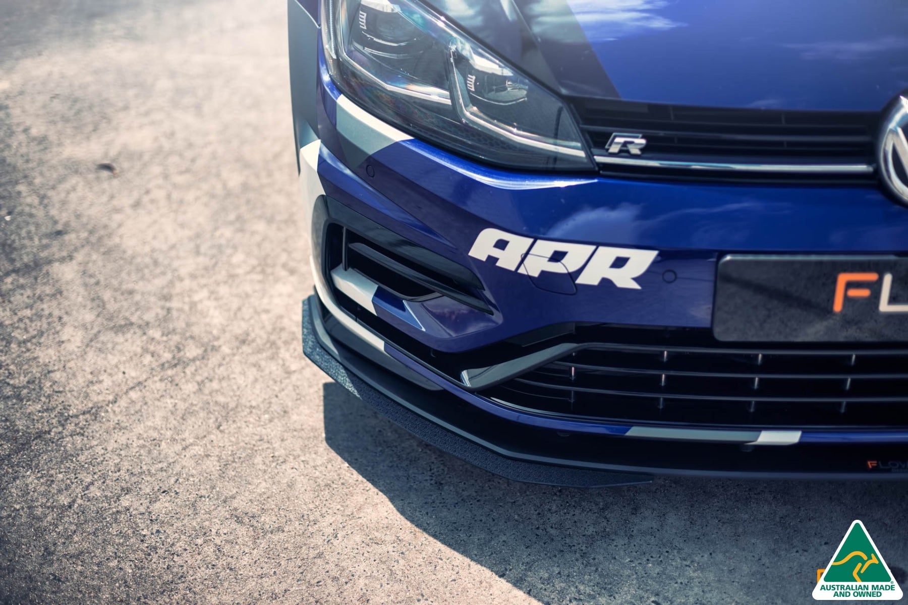 FLOW Designs  MK7.5 Golf R Front Lip Splitter Extensions (Pair) - 0