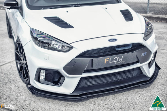FLOW Designs  MK3 Focus RS Front Lip Splitter (3 Piece) & Bumper Reinforcement Bracket - MODE Auto Concepts