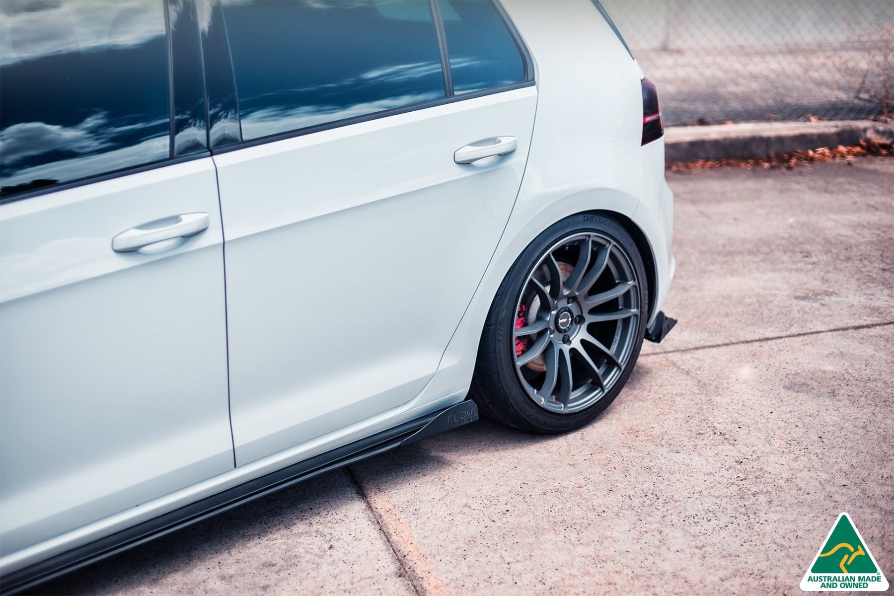 FLOW Designs  MK7 Golf GTI Side Skirt Splitters V3 (Pair)