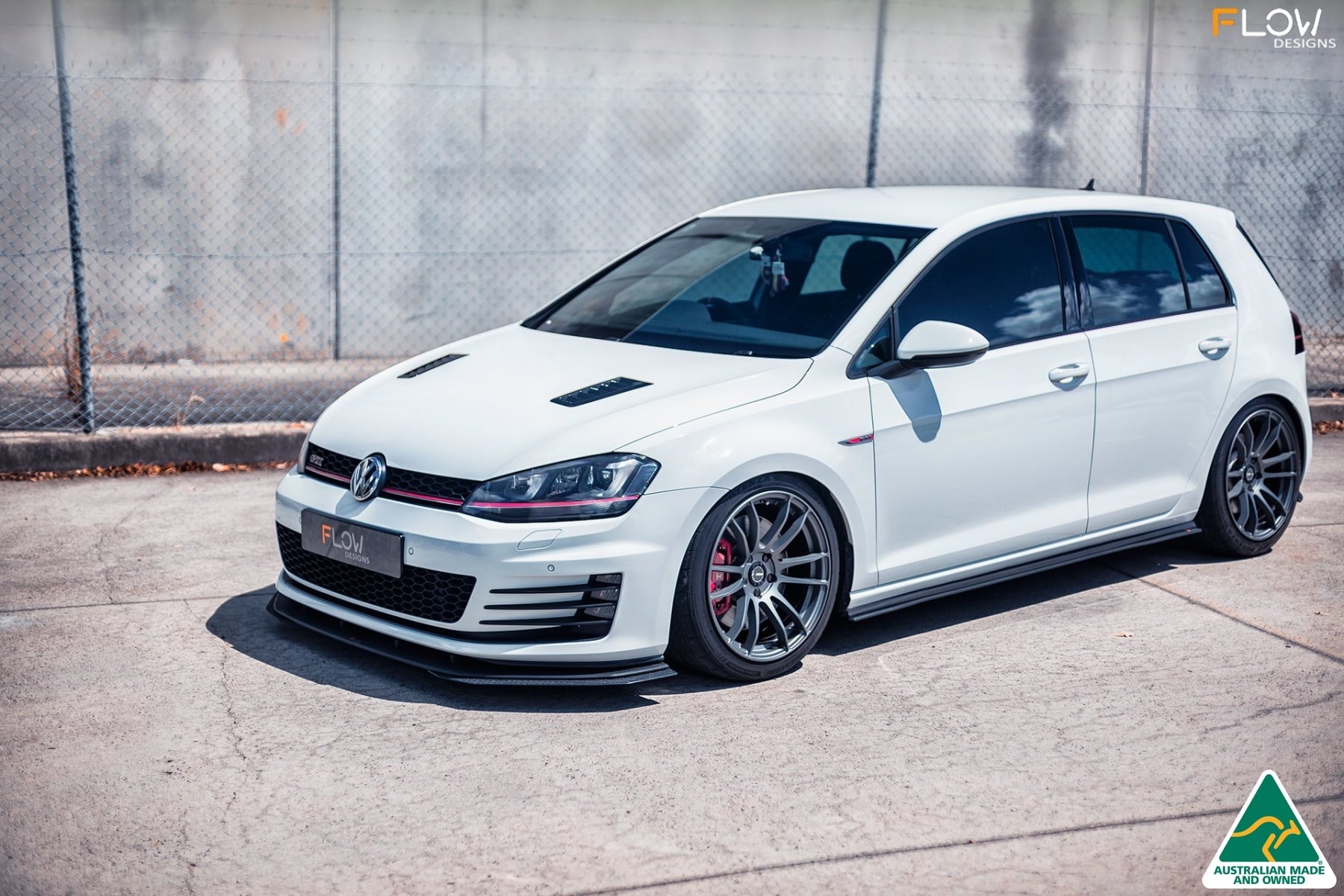 FLOW Designs  MK7 Golf GTI Side Skirt Splitters V3 (Pair) - 0