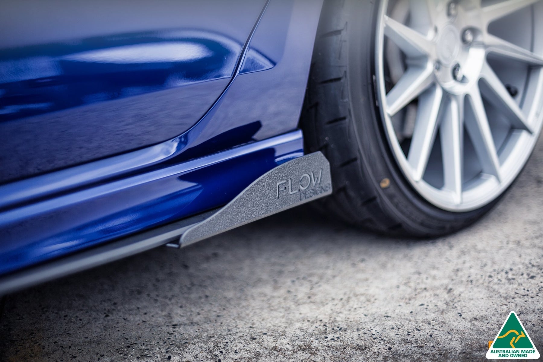 FLOW Designs  MK7 Golf R Side Skirt Splitters V3 (Pair)