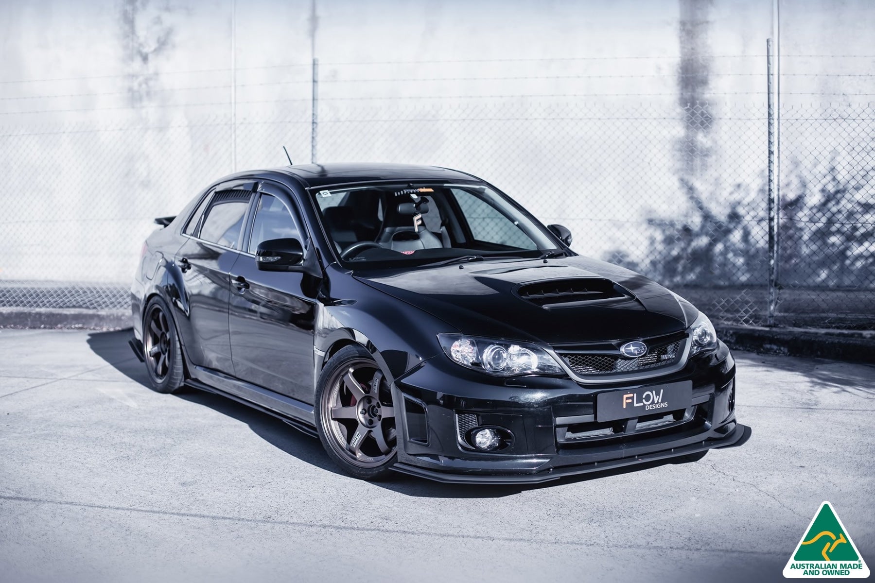 FLOW Designs  Impreza WRX / STI G3 Sedan FL Front Lip Splitter Extensions (Pair) - MODE Auto Concepts