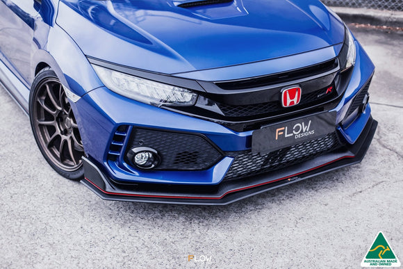 FLOW Designs  FK8 Civic Type R Front Lip Splitter - MODE Auto Concepts