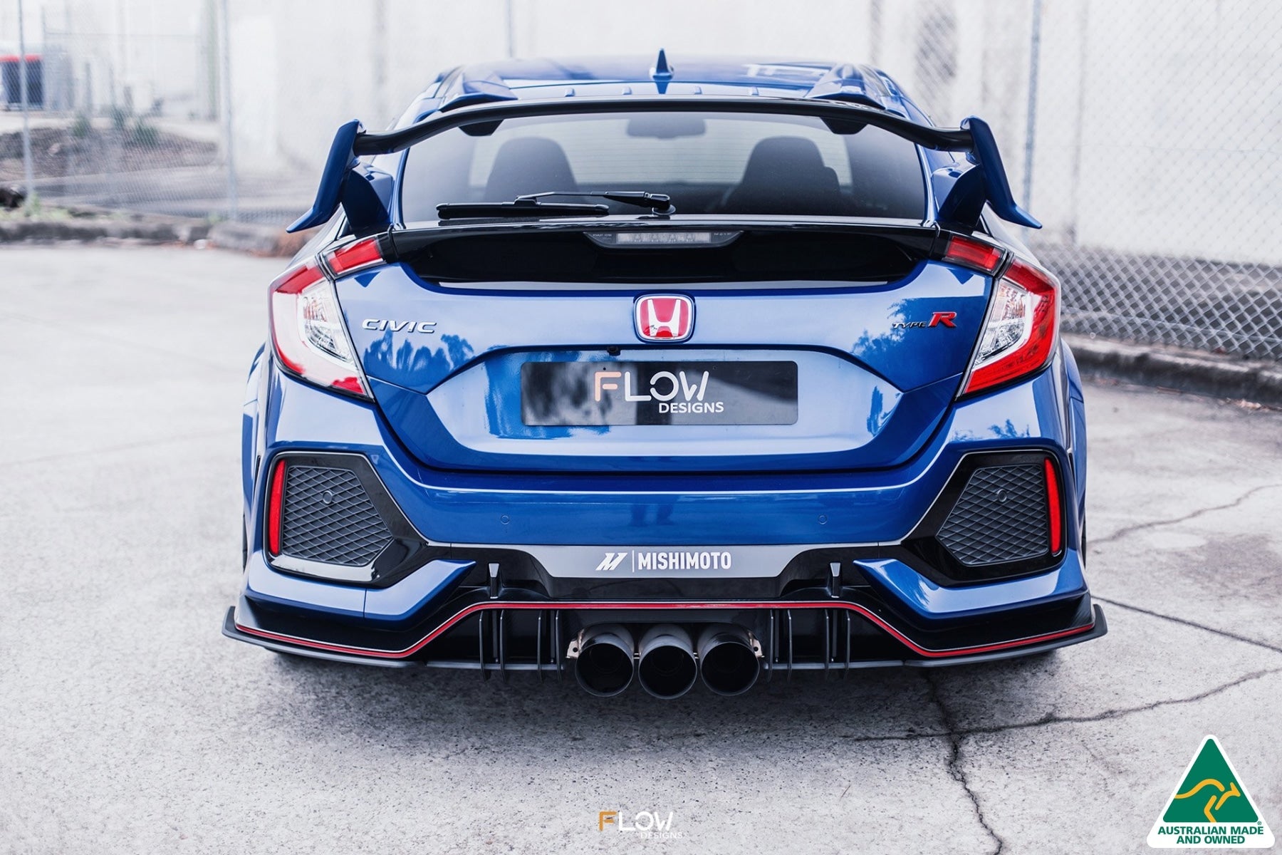 FLOW Designs  FK8 Civic Type R Flow-Lock Rear Diffuser - MODE Auto Concepts