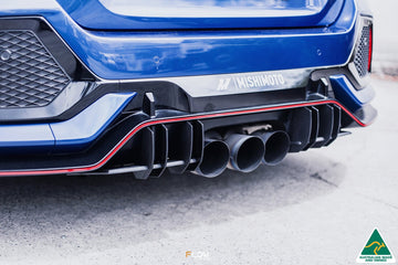 FLOW Designs  FK8 Civic Type R Flow-Lock Rear Diffuser - MODE Auto Concepts