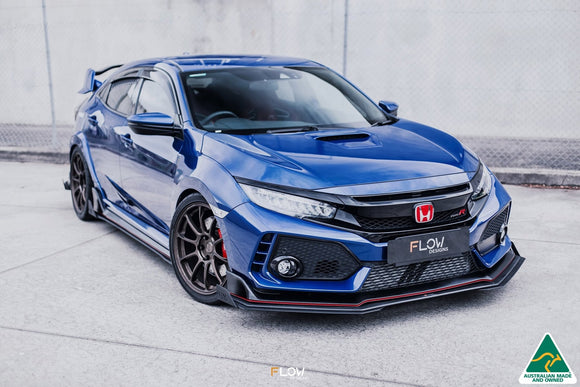 FLOW Designs  FK8 Civic Type R Front Lip Splitter - MODE Auto Concepts