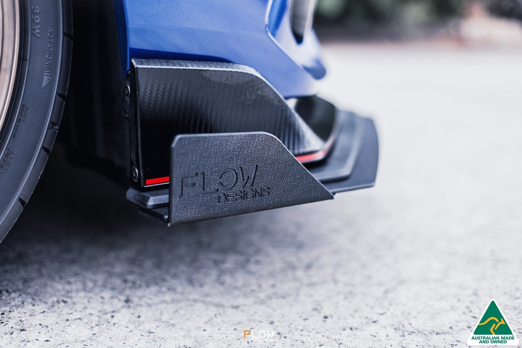 FLOW Designs  FK8 Civic Type R Front Lip Splitter Winglets (Pair) - MODE Auto Concepts
