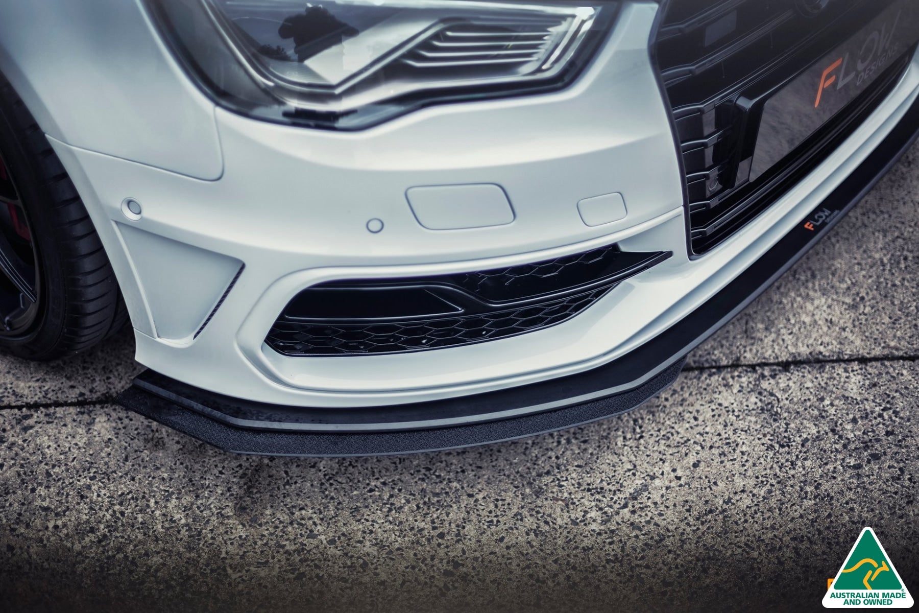 FLOW Designs Audi S3 8V Pre-Facelift Sportback Front Lip Splitter V3