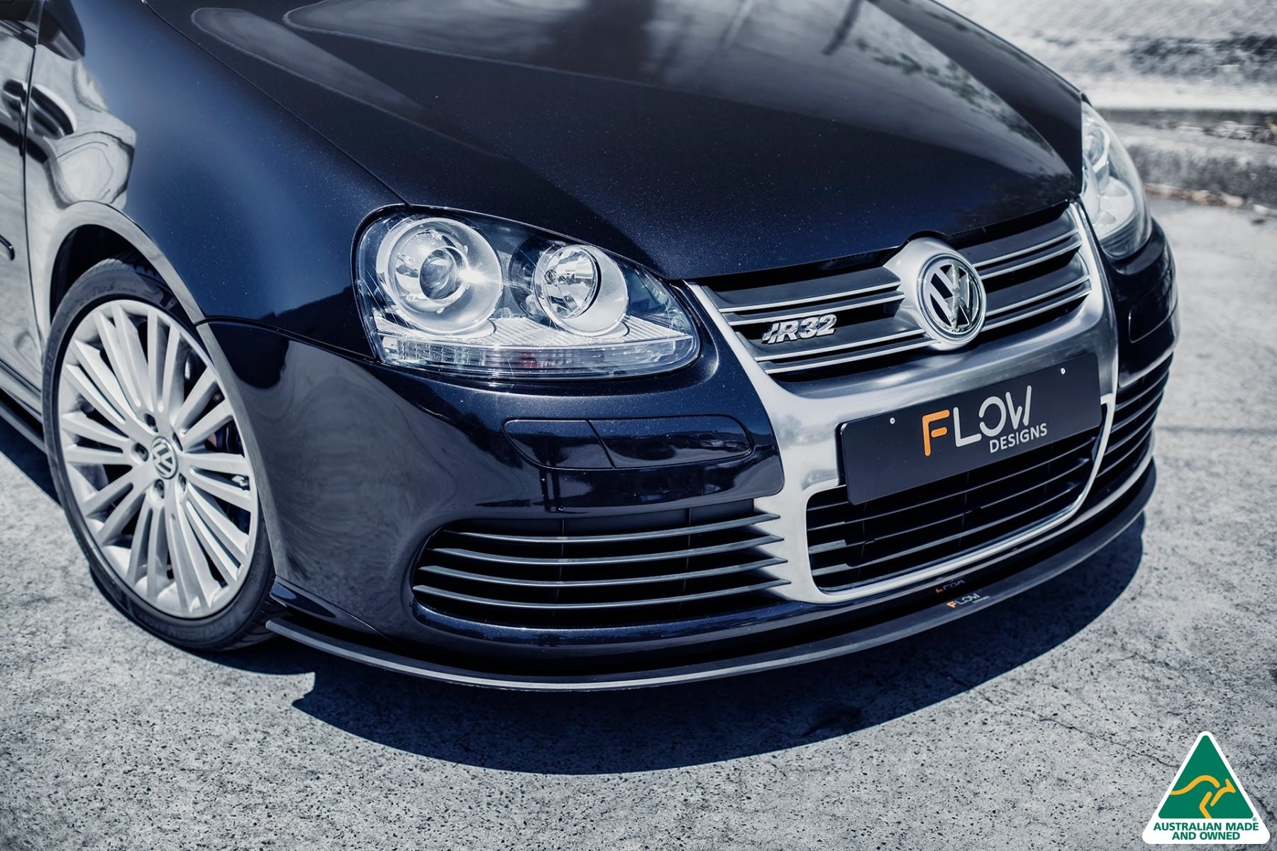 FLOW Designs  MK5 Golf R32 Front Lip Splitter