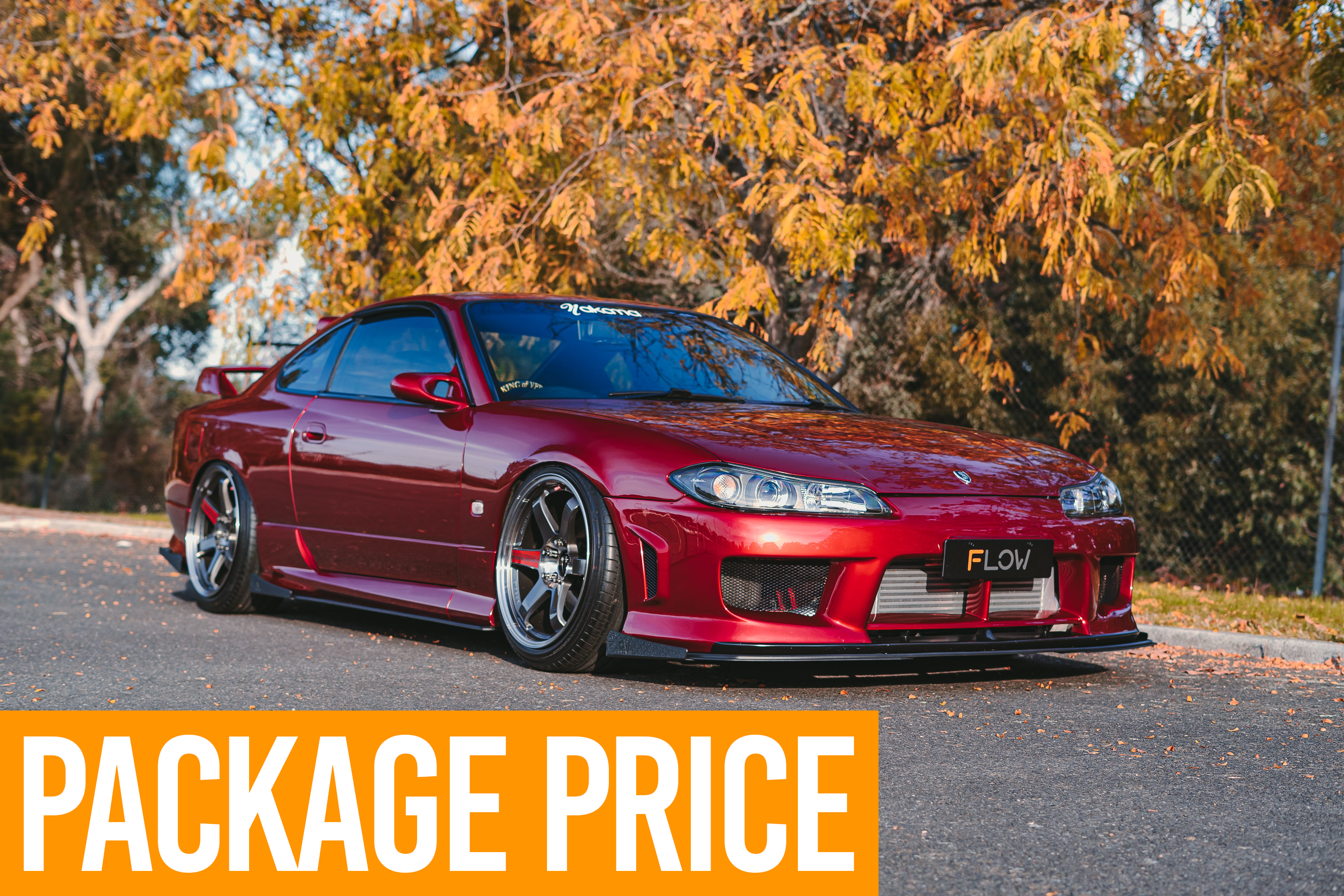 FLOW Designs  S15 / 200SX Full Lip Splitter Set (Aero or Standard)