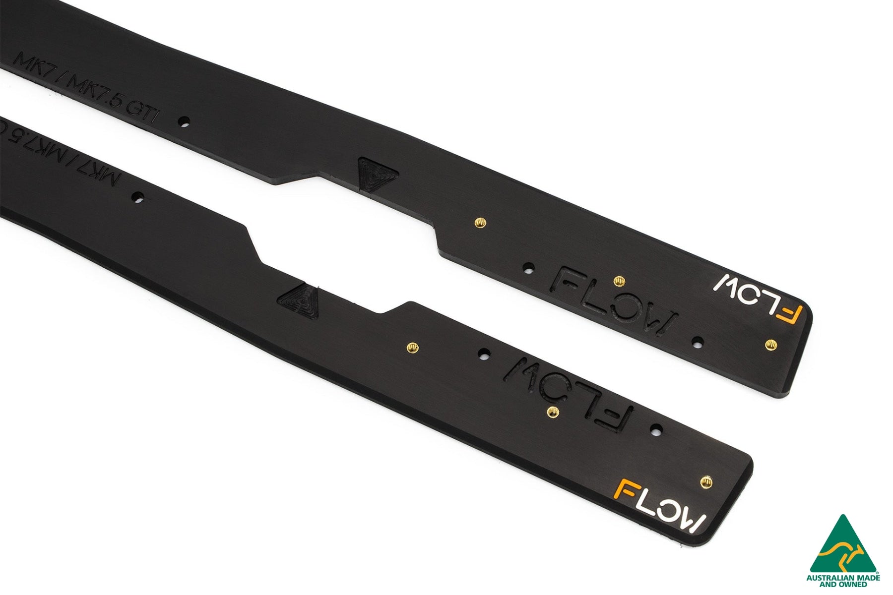 FLOW Designs  MK7 Golf GTI Side Skirt Splitters V3 (Pair)