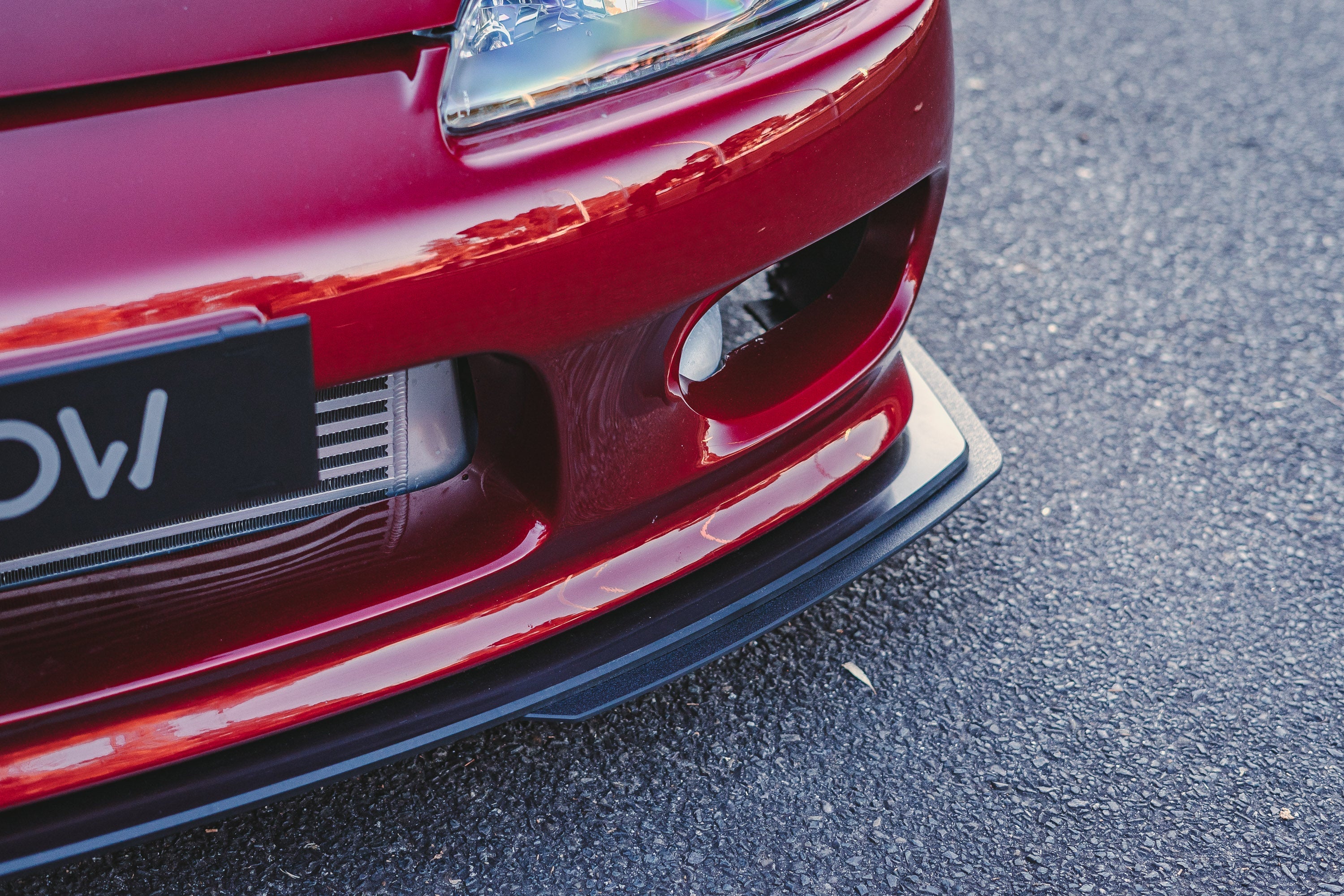 FLOW Designs  S15 / 200SX Front Lip Splitter Extensions (Pair - For Standard Front Bar) - MODE Auto Concepts