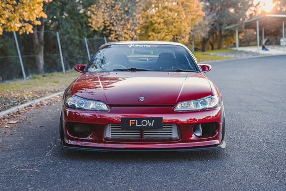 FLOW Designs  S15 / 200SX Front Lip Splitter Extensions (Pair - For Standard Front Bar) - MODE Auto Concepts
