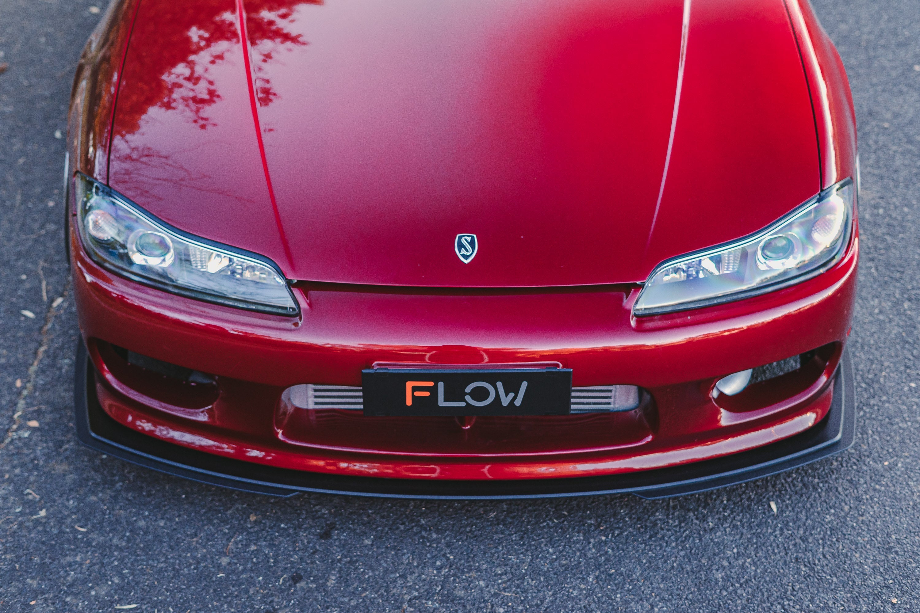 FLOW Designs  S15 / 200SX Front Lip Splitter Extensions (Pair - For Standard Front Bar) - MODE Auto Concepts
