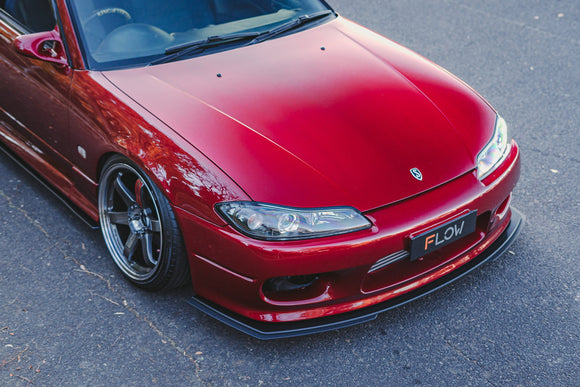 FLOW Designs  S15 / 200SX Front Lip Splitter (For Standard Front Bar) - MODE Auto Concepts