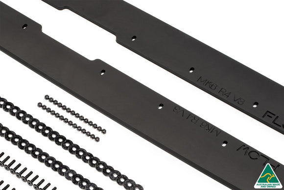 FLOW Designs  MK6 Golf R Side Skirt Splitters V3 (Pair) - MODE Auto Concepts