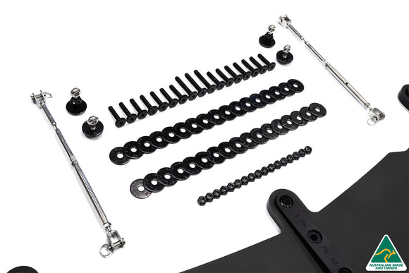 FLOW Designs  Lancer Evolution IX Front Lip Splitter With Support Rods - MODE Auto Concepts