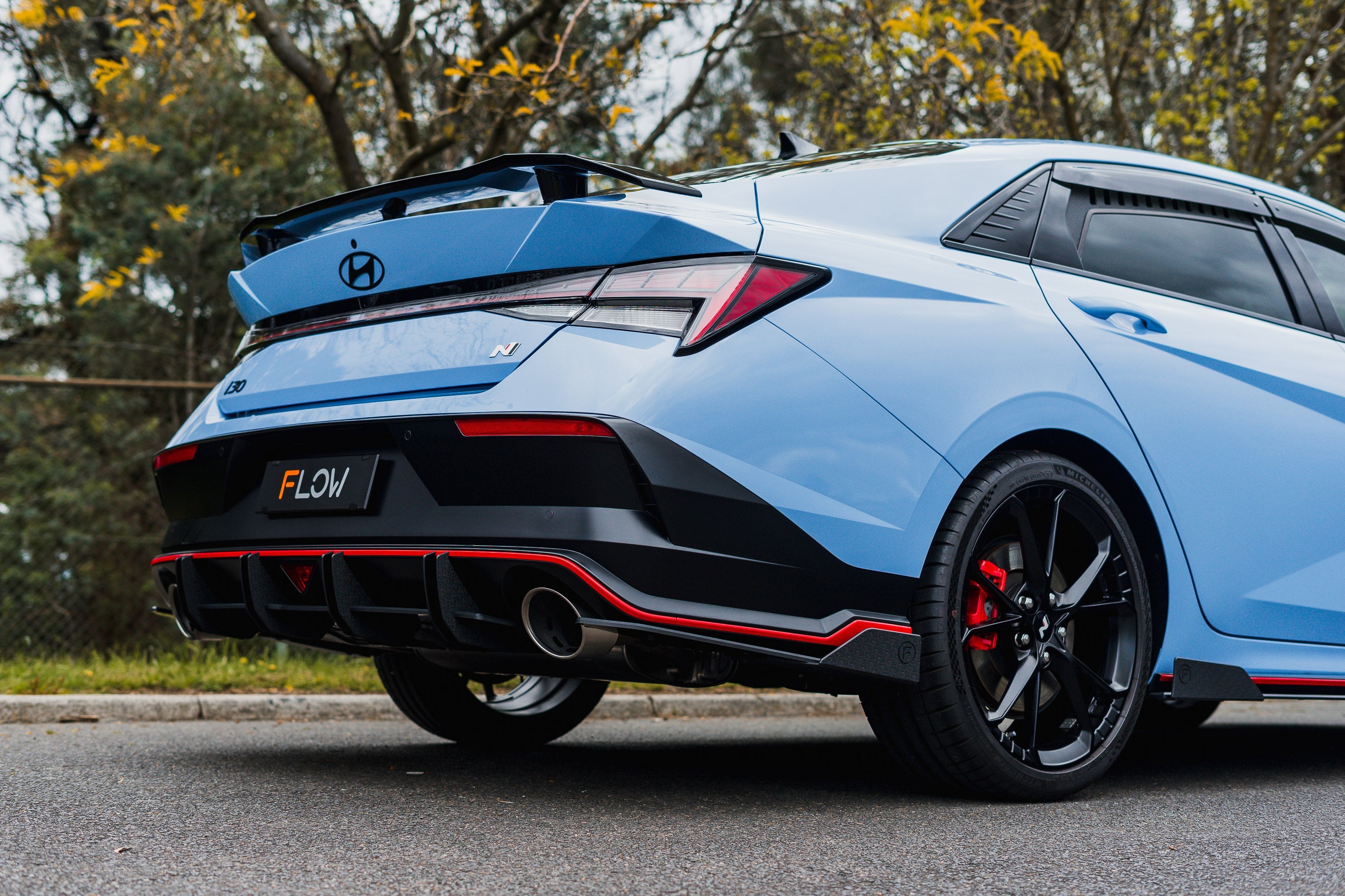 FLOW Designs  CN7 V2 Elantra N Sedan Facelift V2 - 2024 Rear Spat Winglets (Pair) - MODE Auto Concepts