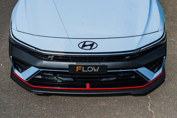 FLOW Designs  CN7 V2 Elantra N Sedan Facelift V2 - 2024 Front Lip Splitter & Mounting Brackets (Pair) - MODE Auto Concepts
