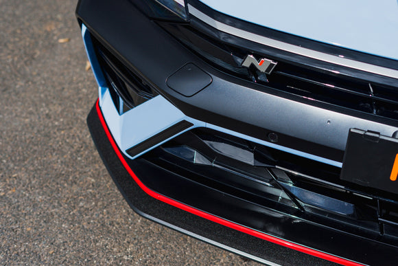 FLOW Designs  CN7 V2 Elantra N Sedan Facelift V2 - 2024 Front Lip Splitter & Mounting Brackets (Pair) - MODE Auto Concepts
