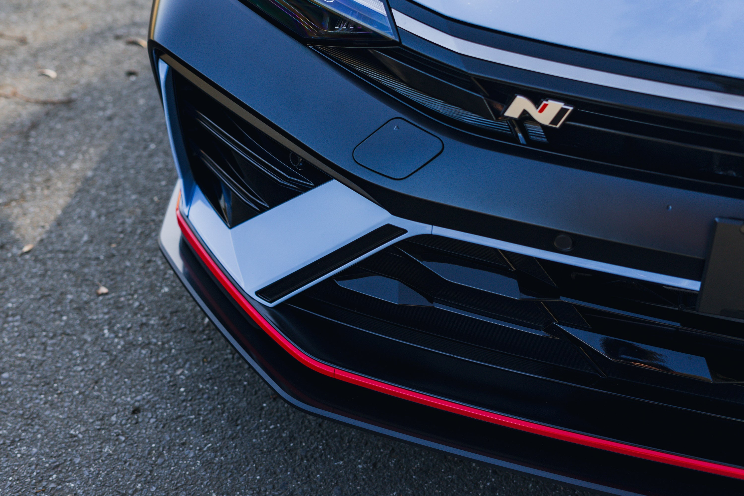 FLOW Designs  CN7 V2 Elantra N Sedan Facelift V2 - 2024 Front Lip Splitter & Mounting Brackets (Pair) - MODE Auto Concepts