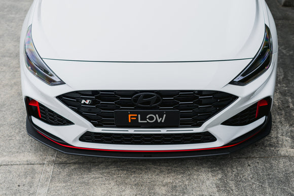 FLOW Designs  i30N Hatch PDE V6 FL2 2025 Front Lip Splitter & Reinforcement Brackets - MODE Auto Concepts