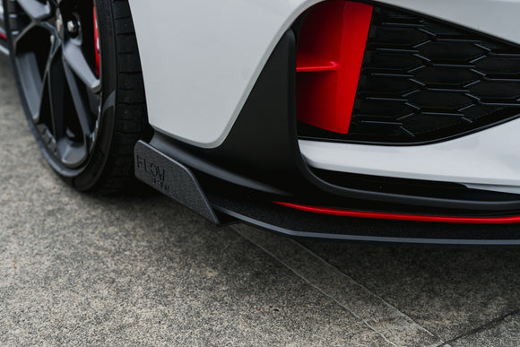 FLOW Designs  i30N Hatch PDE V6 FL2 2025 Front Lip Splitter & Reinforcement Brackets - MODE Auto Concepts